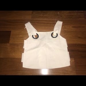 Zara white crop top